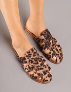 tulipano Papuci Mule Leopard cu curele împletite Zarilise