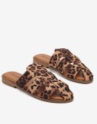 tulipano Papuci Mule Leopard cu curele împletite Zarilise