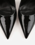 tulipano Sandale Negre Lăcuite cu toc stiletto cu decupaje și barete Guinemere