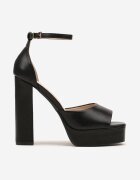 tulipano Sandale Negre pe Toc și Platformă Fodema