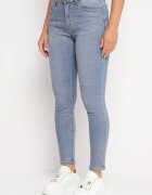 uiuj Blugi Skinny Albastru deschis din Bumbac Decorați cu Vopsea Aurie Taidda