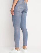 uiuj Blugi Skinny Albastru deschis din Bumbac Decorați cu Vopsea Aurie Taidda
