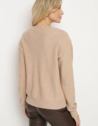 unigirl Cardigan Bej închis Deschis cu model ajurat Jolila