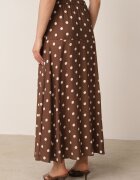 unigirl Fustă din vâscoză cu talie înaltă cu buline decorată cu nasturi Agameas Maro