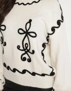 unigirl Pulover Bej deschis cu Viscoză Decorat cu Broderie Senorwen