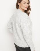 unigirl Pulover Gri cu Lână Decorat cu Broderie Ellannia