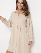 unigirl Rochie Bej Lejeră tip cămașă Momessa