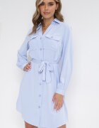 unigirl Rochie cămașă Albastră Din bumbac Aravia