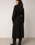 unigirl Rochie cămașă clasică din imitație de piele întoarsă Simmeria Neagră