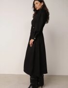 unigirl Rochie cămașă clasică din imitație de piele întoarsă Simmeria Neagră