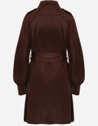 unigirl Rochie-cămașă în stil utility cu textură de piele întoarsă Nirette Maro