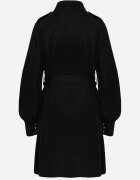 unigirl Rochie-cămașă în stil utility cu textură de piele întoarsă Nirette Neagră