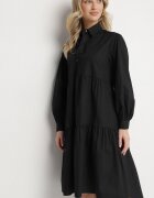 unigirl Rochie cămașă neagră din bumbac cu croi evazat Olenias