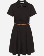 unigirl Rochie cămașă Neagră Din bumbac cu o curelușă Wenilise