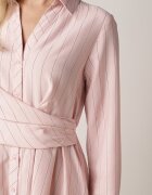 unigirl Rochie cămașă Rozalie din Viscoză cu drapaj decorativ în talie Batena