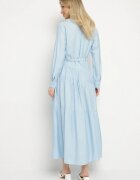 unigirl Rochie din vâscoză albastră decorată cu centură și nasturi Ronitte