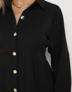 unigirl Rochie Neagră Lejeră Tip Cămașă Momessa