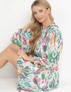 unigirl Rochie Plisată Midi Verde cu Curea Hyacida