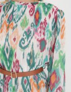 unigirl Rochie Plisată Midi Verde cu Curea Hyacida