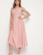 unigirl Rochie Roz din Viscoză cu croială evazată Lirice