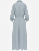 unigirl Rochie tip cămașă Albastră Descheiabilă cu mâneci reglabile Grimoire