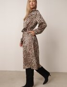 unigirl Rochie Tip cămașă Midi Maro cu imprimeu leopard Chaitra