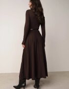 unigirl Rochie tricotată cu vâscoză nasturi și dungi Dralia Maro