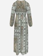unigirl Rochie Verde în Stil Boho cu Croi Evazat și Mâneci Bufante Ertiana
