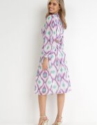 unigirl Rochie Violetă Tip cutie Midi cu plisare și curea Neromeda