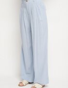 unigirl Set Albastru Din viscoză Cămașă cu Buzunare Decorative și Pantaloni Rinesella