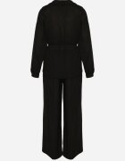 unigirl Set Negru din Viscoză Cămașă strânsă în talie și Pantaloni Largi Divellara