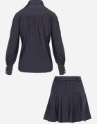 unigirl Set stil utility din viscoză: cămașă oversize și fustă evazată Pileni Bleumarin