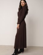 unigirl Set tricot elegant cu nasturi aurii cu viscoză Cumeria Maro