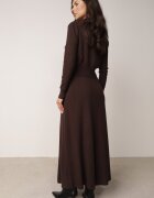 unigirl Set tricot elegant cu nasturi aurii cu viscoză Cumeria Maro