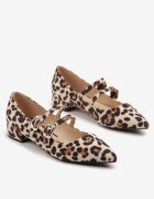 vera blum Pantofi cu toc leopard cu vârf ascuțit și catarame Odilissa