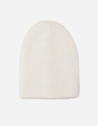 versoli Căciulă din viscoză în stil clasic Beanie cu strat dublu de tricotaj Debnat Albă