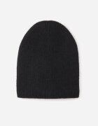 versoli Căciulă din viscoză în stil clasic Beanie cu strat dublu de tricotaj Debnat Neagră