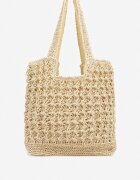 versoli Geantă Bej de plajă Tip shopper în stil Boho Galira