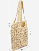 versoli Geantă Bej de plajă Tip shopper în stil Boho Galira