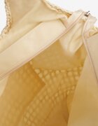 versoli Geantă bej Shopper cu împletitură și imprimeuri Navessa