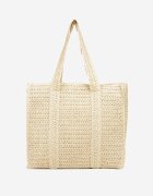 versoli Geantă de plajă bej shopper în stil boho Galapira