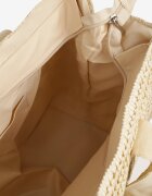versoli Geantă de plajă bej shopper în stil boho Galapira