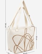 versoli Geantă shopper Bej deschis cu model abstract cu curea suplimentară de umăr Oberina