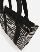 versoli Geantă shopper cu dungi zebră cu curea reglabilă și mânere Tolip Neagră