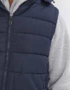  Vestă Bleumarin Matlasată cu Glugă Andrasia