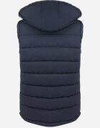  Vestă Bleumarin Matlasată cu Glugă Andrasia