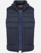  Vestă Bleumarin Matlasată cu Glugă Andrasia