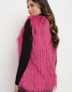  Vestă Fucsia Din blană cu buzunare oblice Venzira