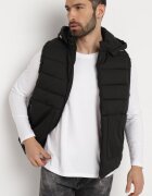  Vestă Neagră Matlasată cu Glugă Andrasia