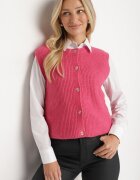  Vestă Roz Tricotată cu Lână cu nasturi Savaras